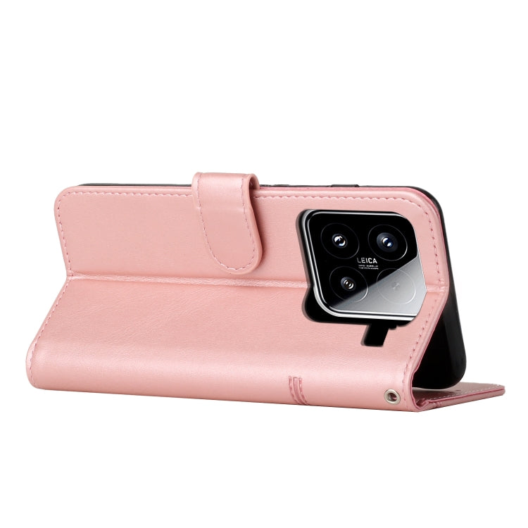 For Xiaomi 15 Stitching Calf Texture Buckle Leather Phone Case