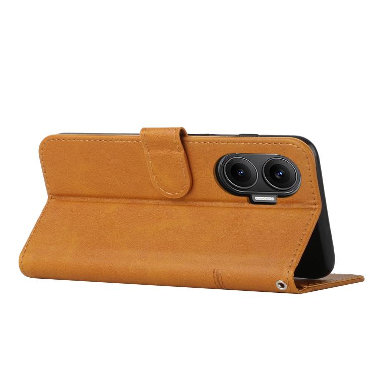 For Xiaomi Poco F7 Stitching Calf Texture Buckle Leather Phone Case