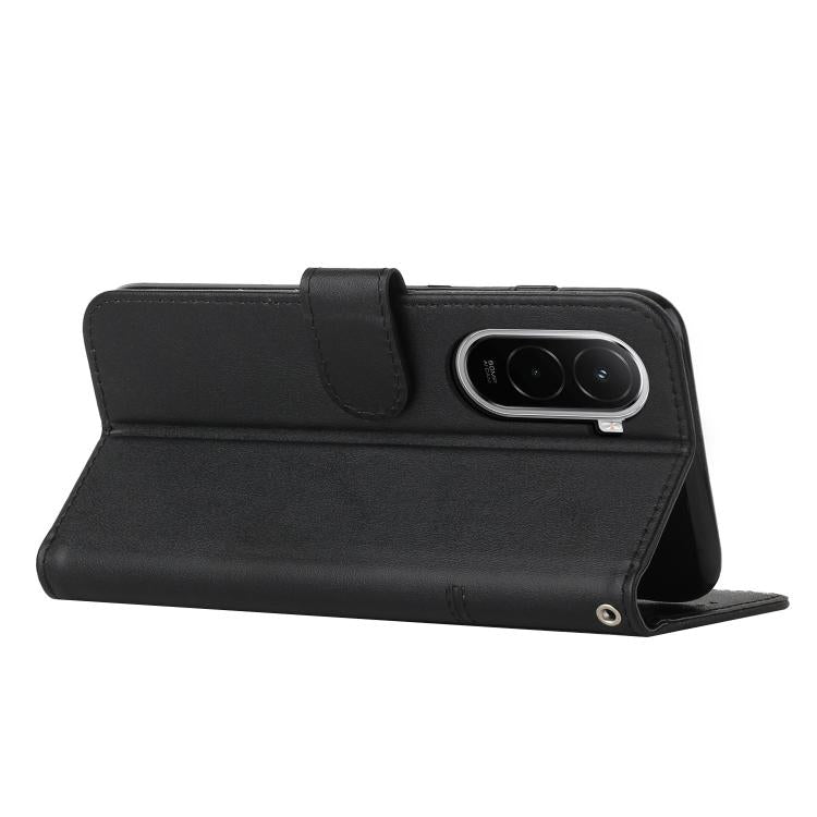 For Xiaomi Poco M7 4G 169mm Stitching Calf Texture Buckle Leather Phone Case
