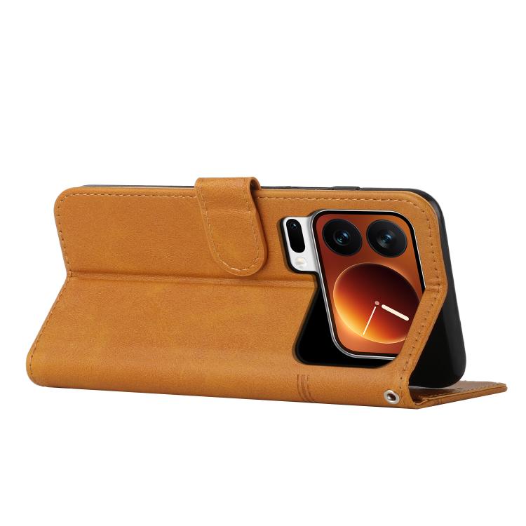 For Xiaomi 17 Pro Stitching Calf Texture Buckle Leather Phone Case