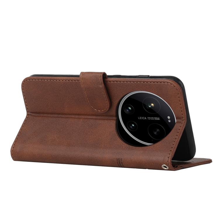 For Xiaomi 17 Ultra Stitching Calf Texture Buckle Leather Phone Case