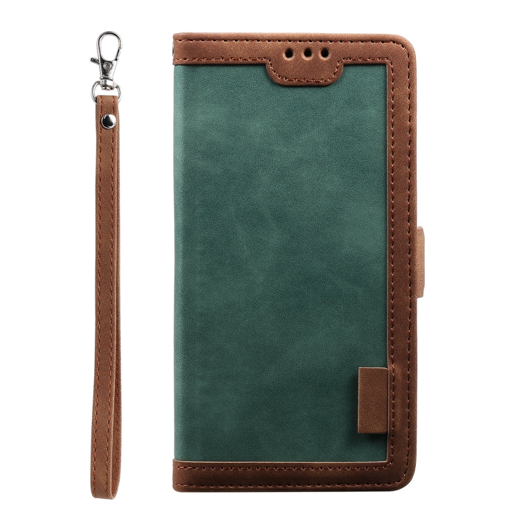 For Samsung Galaxy S25+ 5G Retro Splicing Horizontal Flip Leather Phone Case