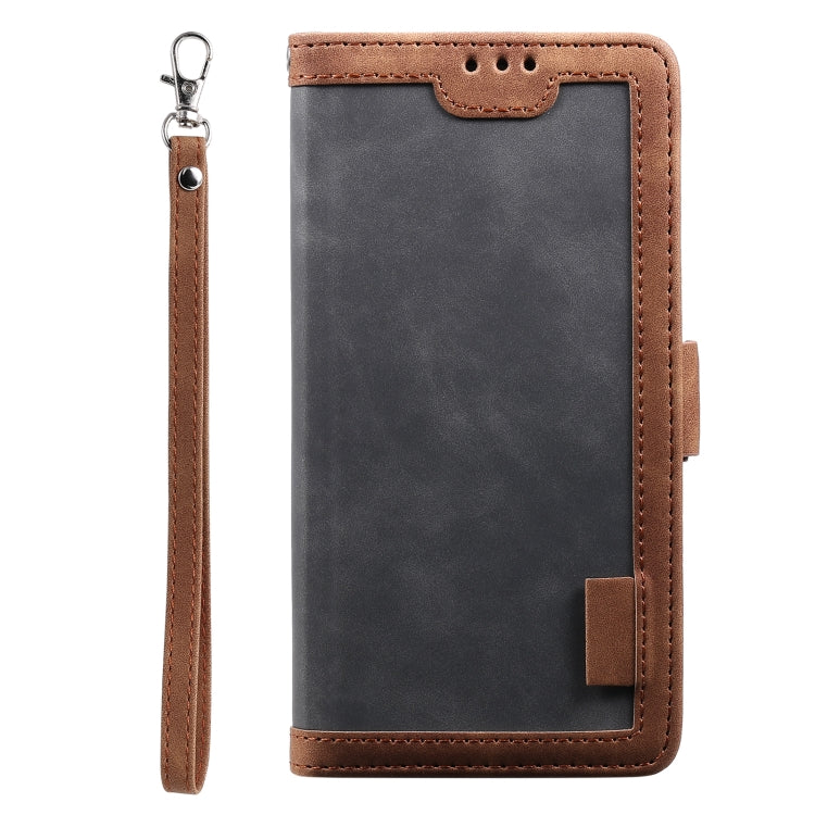 For Samsung Galaxy S25+ 5G Retro Splicing Horizontal Flip Leather Phone Case