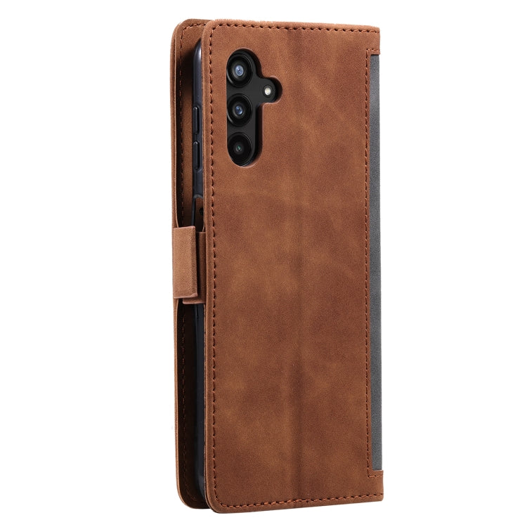For Samsung Galaxy S25+ 5G Retro Splicing Horizontal Flip Leather Phone Case