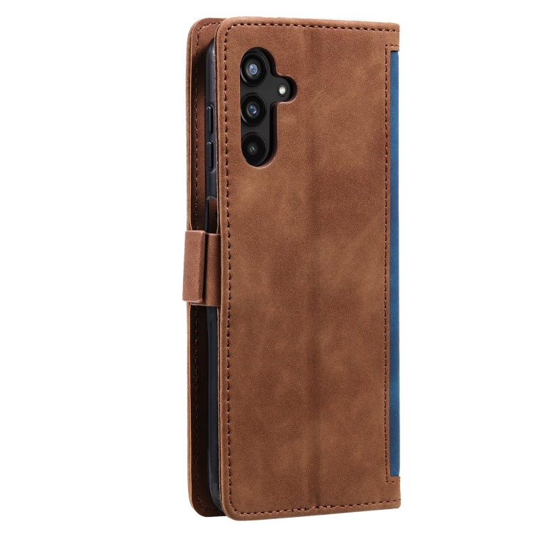 For Samsung Galaxy S25+ 5G Retro Splicing Horizontal Flip Leather Phone Case