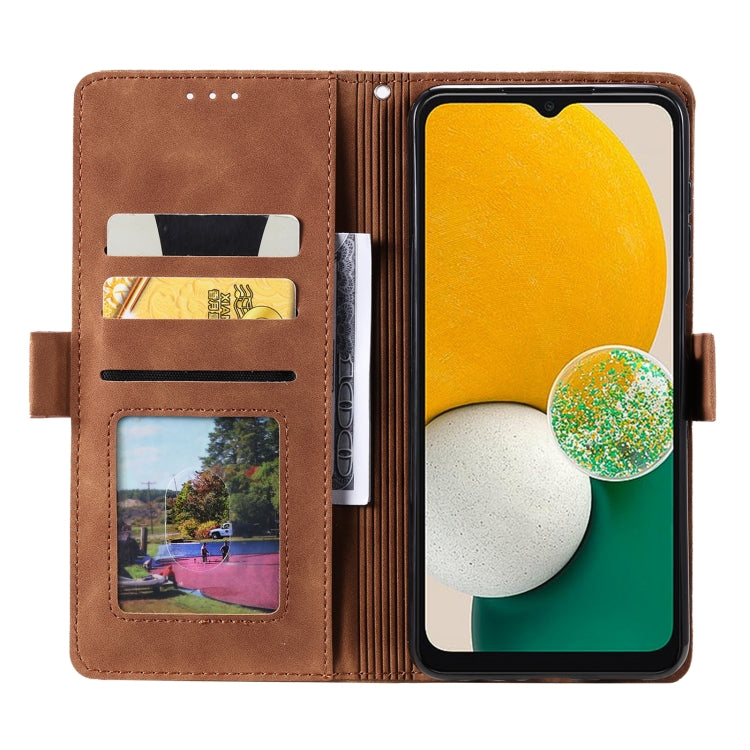 For Samsung Galaxy S25+ 5G Retro Splicing Horizontal Flip Leather Phone Case