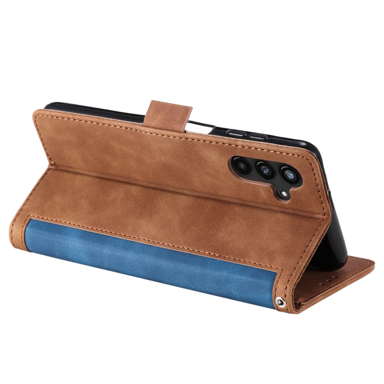 For Samsung Galaxy S25+ 5G Retro Splicing Horizontal Flip Leather Phone Case