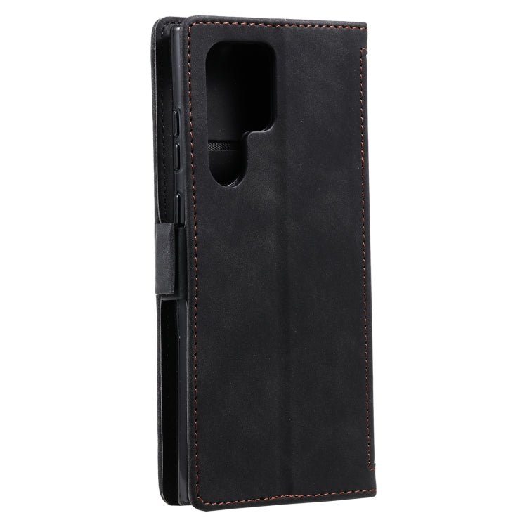 For Samsung Galaxy S25 Ultra 5G Retro Splicing Horizontal Flip Leather Phone Case