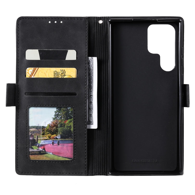For Samsung Galaxy S25 Ultra 5G Retro Splicing Horizontal Flip Leather Phone Case
