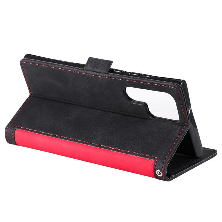 For Samsung Galaxy S25 Ultra 5G Retro Splicing Horizontal Flip Leather Phone Case