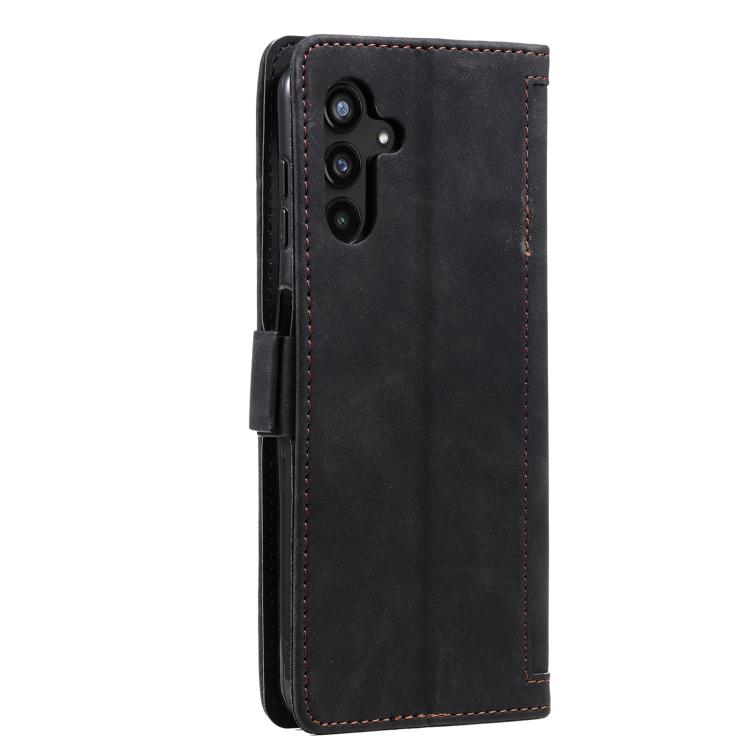 For Samsung Galaxy S25 FE 5G Retro Splicing Horizontal Flip Leather Phone Case