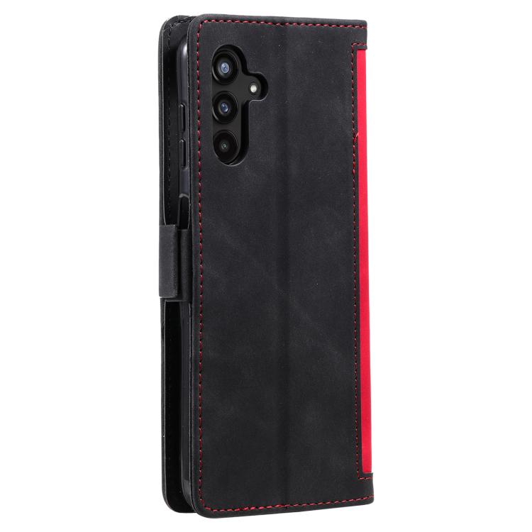 For Samsung Galaxy S25 FE 5G Retro Splicing Horizontal Flip Leather Phone Case