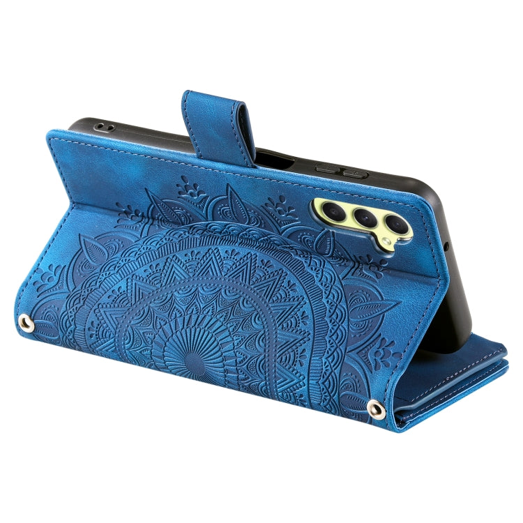 For Samsung Galaxy S25 5G Multi-Card Totem Zipper Leather Phone Case