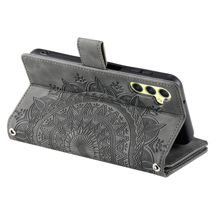 For Samsung Galaxy S25 5G Multi-Card Totem Zipper Leather Phone Case