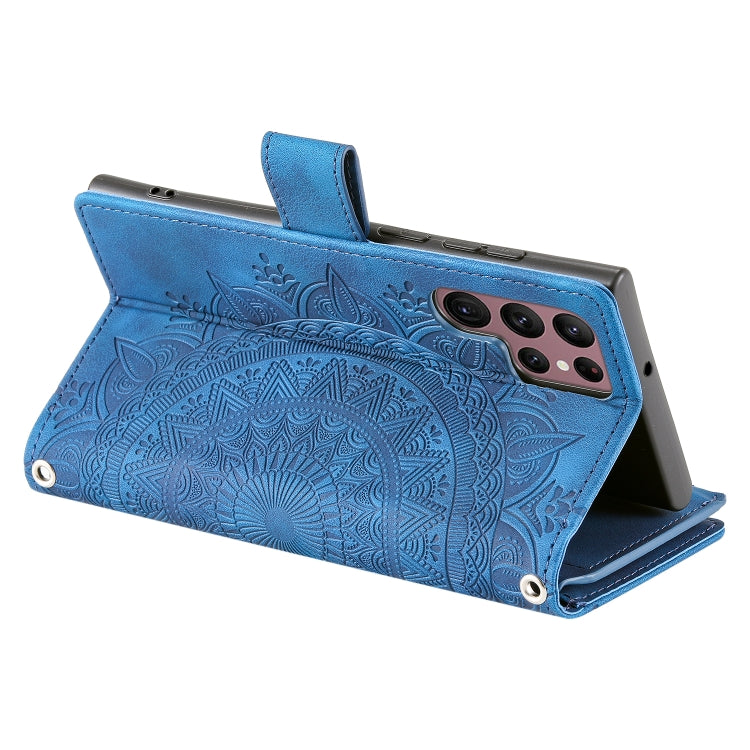 For Samsung Galaxy S25 Ultra 5G Multi-Card Totem Zipper Leather Phone Case