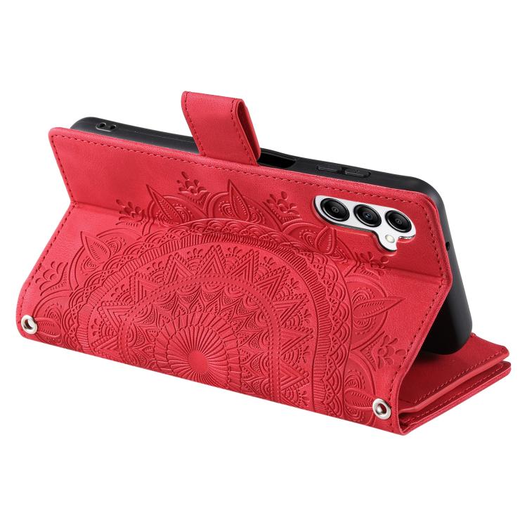 For Samsung Galaxy S25 FE 5G Multi-Card Totem Zipper Leather Phone Case