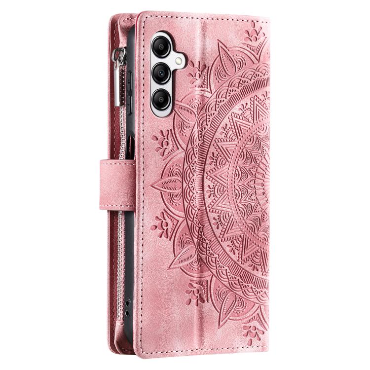 For Samsung Galaxy S25 FE 5G Multi-Card Totem Zipper Leather Phone Case