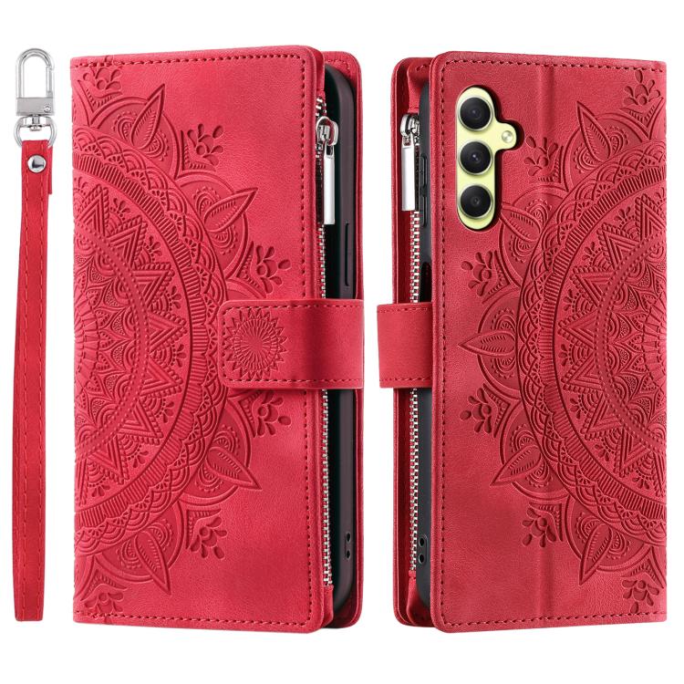 For Samsung Galaxy S26 5G Multi-Card Totem Zipper Leather Phone Case