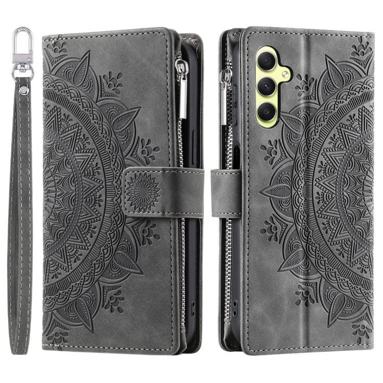 For Samsung Galaxy S26 5G Multi-Card Totem Zipper Leather Phone Case