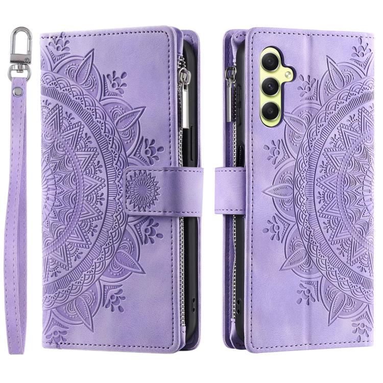 For Samsung Galaxy S26 5G Multi-Card Totem Zipper Leather Phone Case