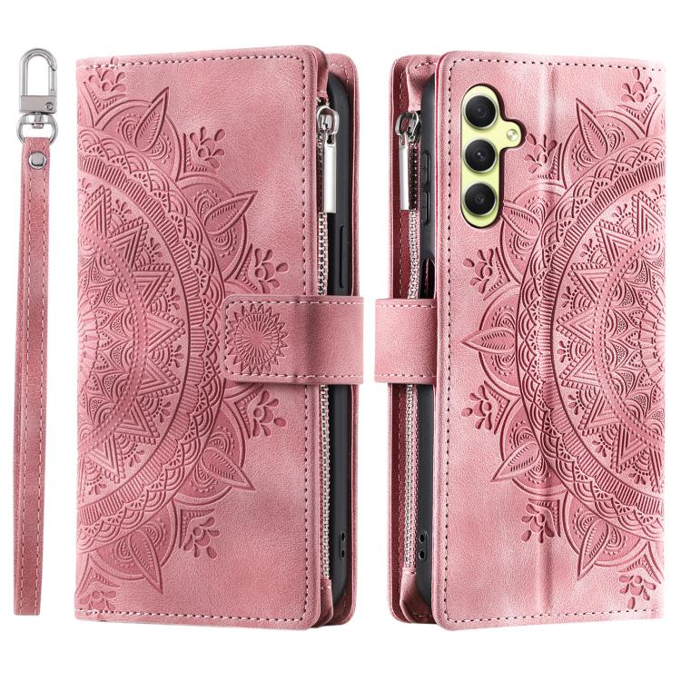 For Samsung Galaxy S26 5G Multi-Card Totem Zipper Leather Phone Case