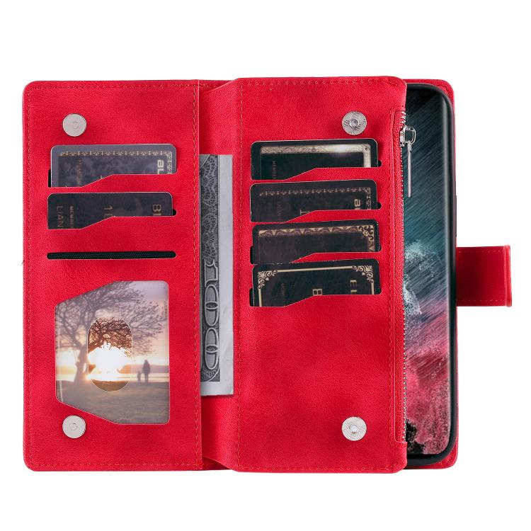 For Samsung Galaxy S26 Ultra 5G Multi-Card Totem Zipper Leather Phone Case