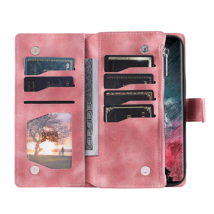 For Samsung Galaxy S26 Ultra 5G Multi-Card Totem Zipper Leather Phone Case