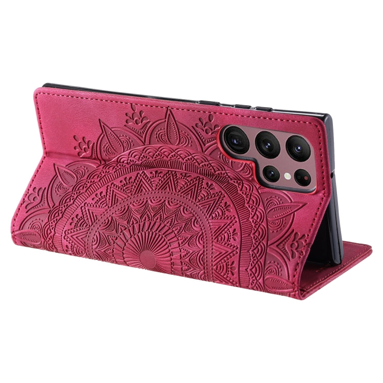 For Samsung Galaxy S25 Ultra 5G Totem Embossed Magnetic Leather Phone Case