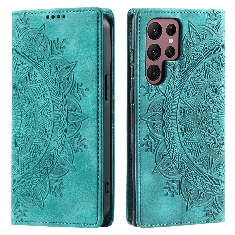For Samsung Galaxy S25 Ultra 5G Totem Embossed Magnetic Leather Phone Case