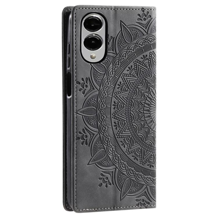 For Samsung Galaxy S25 Edge 5G Totem Embossed Magnetic Leather Phone Case