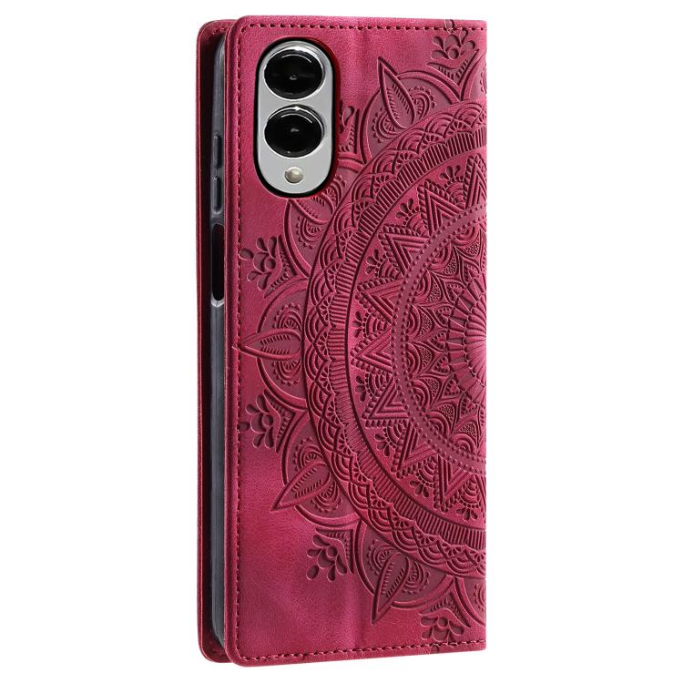 For Samsung Galaxy S25 Edge 5G Totem Embossed Magnetic Leather Phone Case