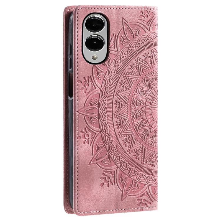 For Samsung Galaxy S25 Edge 5G Totem Embossed Magnetic Leather Phone Case