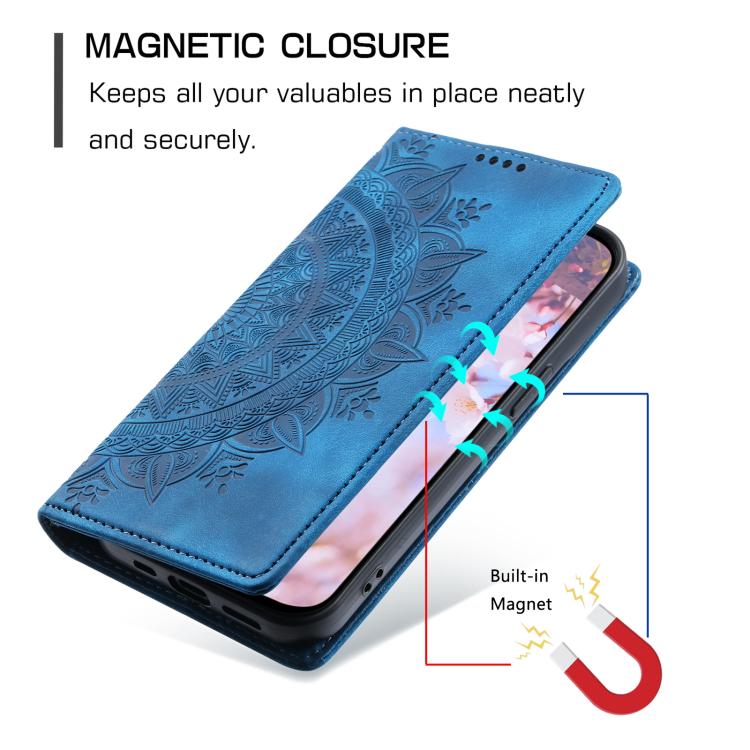 For Samsung Galaxy S25 FE 5G Totem Embossed Magnetic Leather Phone Case
