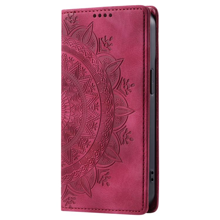 For Samsung Galaxy S25 FE 5G Totem Embossed Magnetic Leather Phone Case