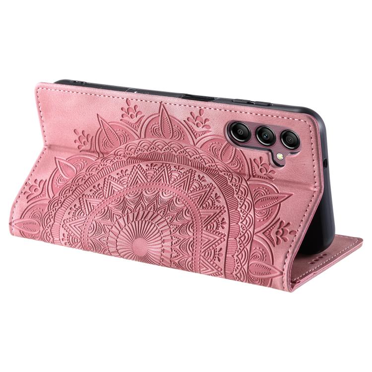 For Samsung Galaxy S25 FE 5G Totem Embossed Magnetic Leather Phone Case