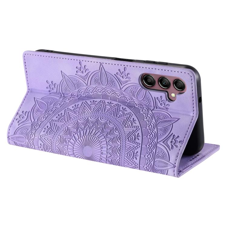 For Samsung Galaxy S25 FE 5G Totem Embossed Magnetic Leather Phone Case