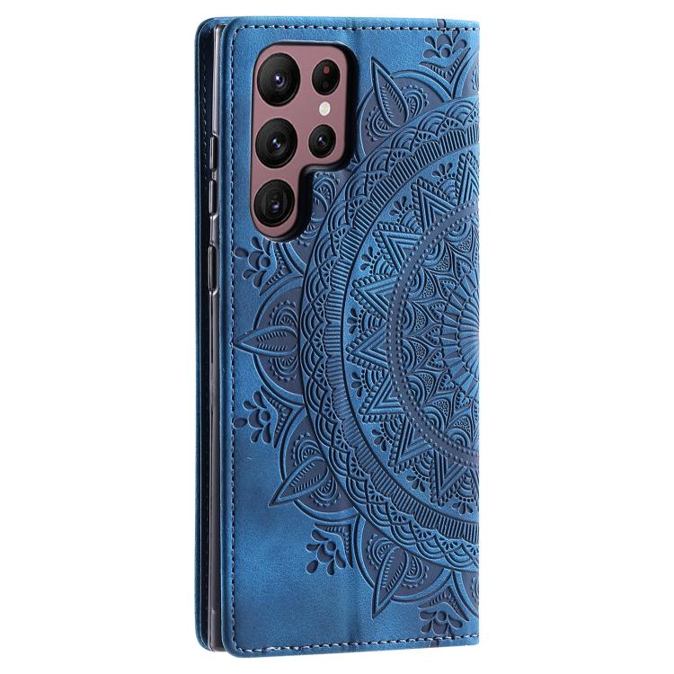 For Samsung Galaxy S26 Ultra 5G Totem Embossed Magnetic Leather Phone Case