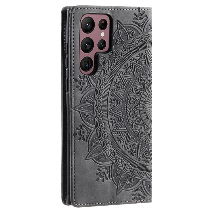 For Samsung Galaxy S26 Ultra 5G Totem Embossed Magnetic Leather Phone Case