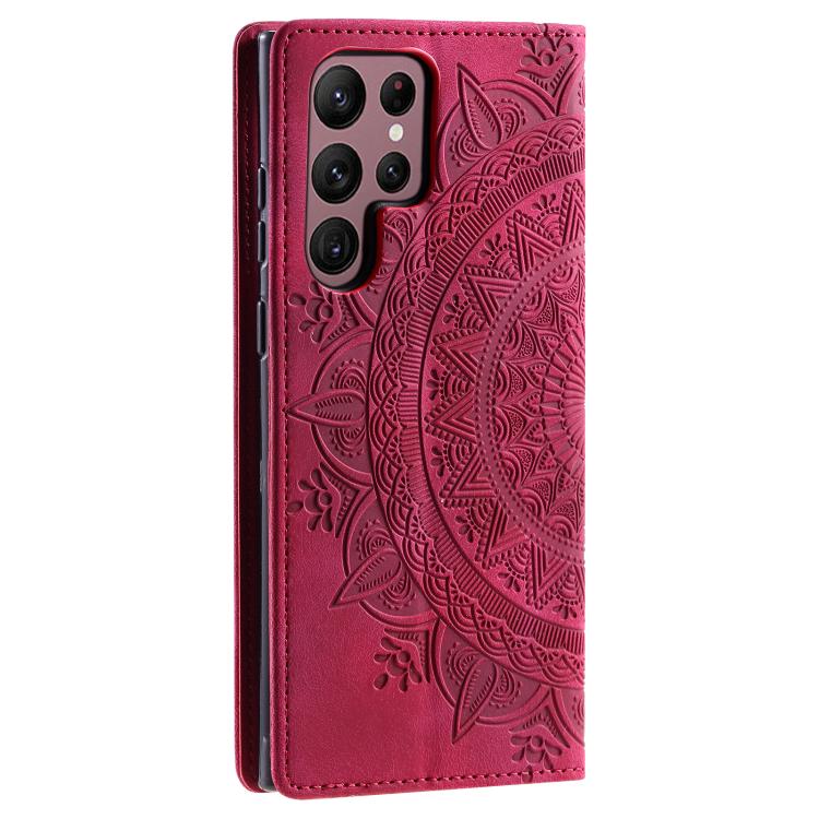 For Samsung Galaxy S26 Ultra 5G Totem Embossed Magnetic Leather Phone Case