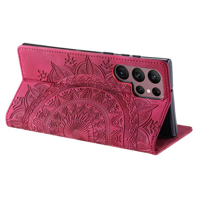 For Samsung Galaxy S26 Ultra 5G Totem Embossed Magnetic Leather Phone Case