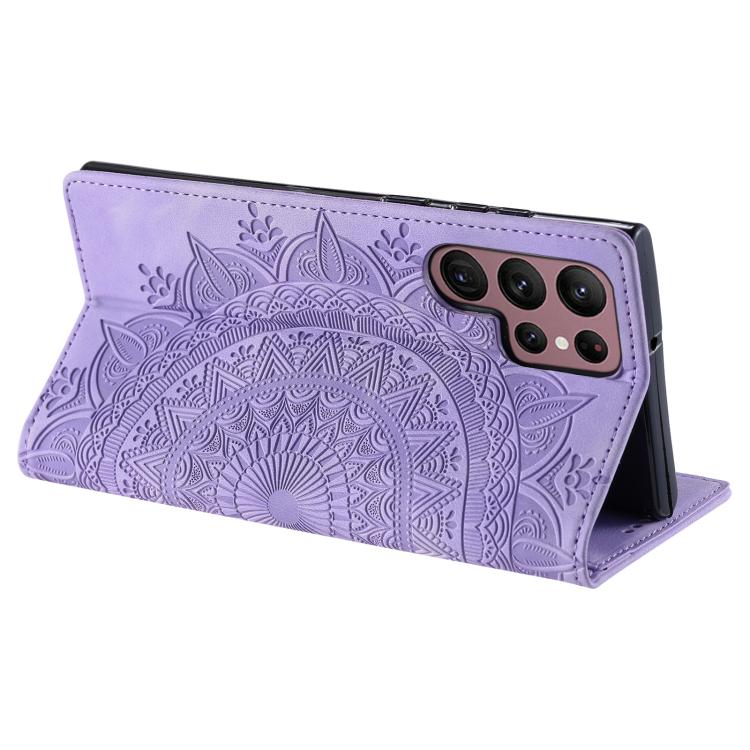 For Samsung Galaxy S26 Ultra 5G Totem Embossed Magnetic Leather Phone Case