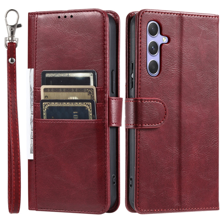For Samsung Galaxy S25+ 5G Simple 6-Card Wallet Leather Phone Case