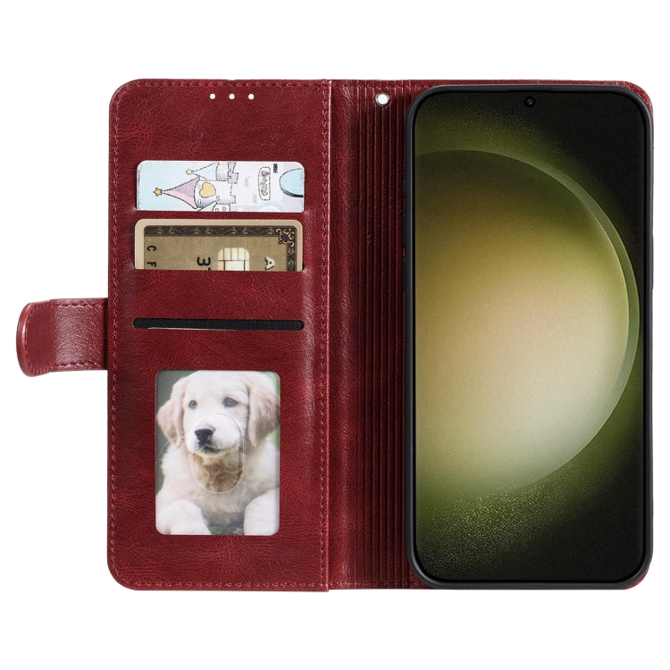For Samsung Galaxy S25+ 5G Simple 6-Card Wallet Leather Phone Case