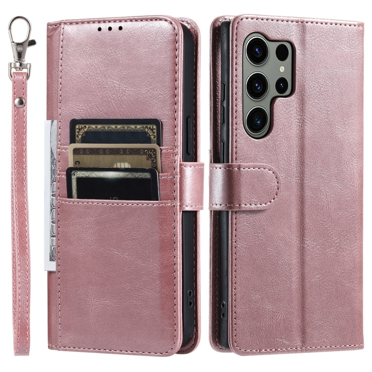 For Samsung Galaxy S25 Ultra 5G Simple 6-Card Wallet Leather Phone Case