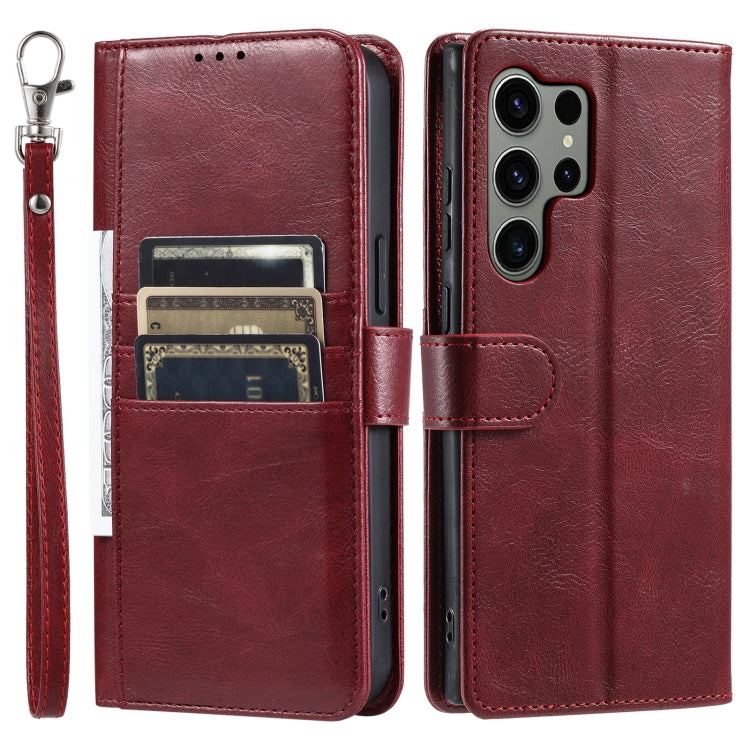 For Samsung Galaxy S25 Ultra 5G Simple 6-Card Wallet Leather Phone Case