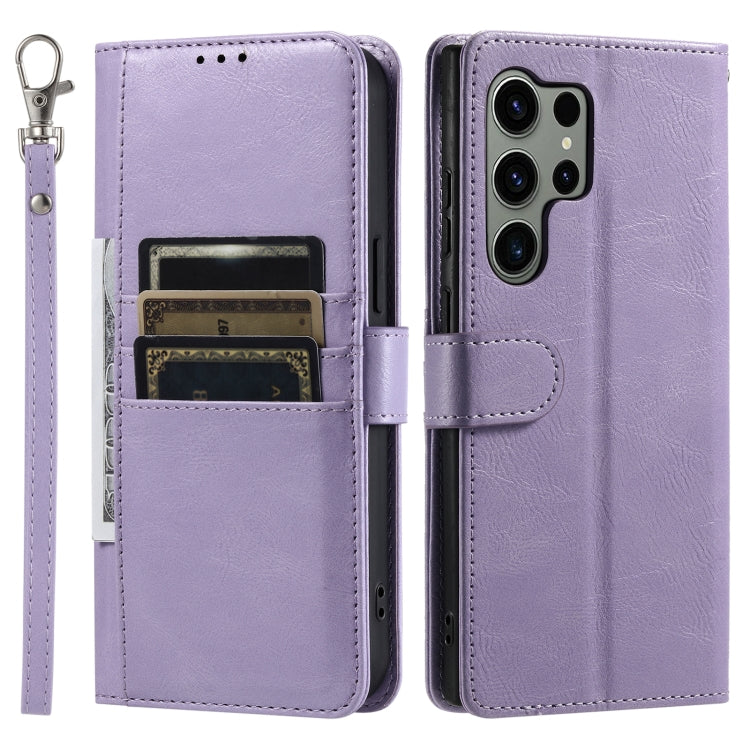 For Samsung Galaxy S25 Ultra 5G Simple 6-Card Wallet Leather Phone Case