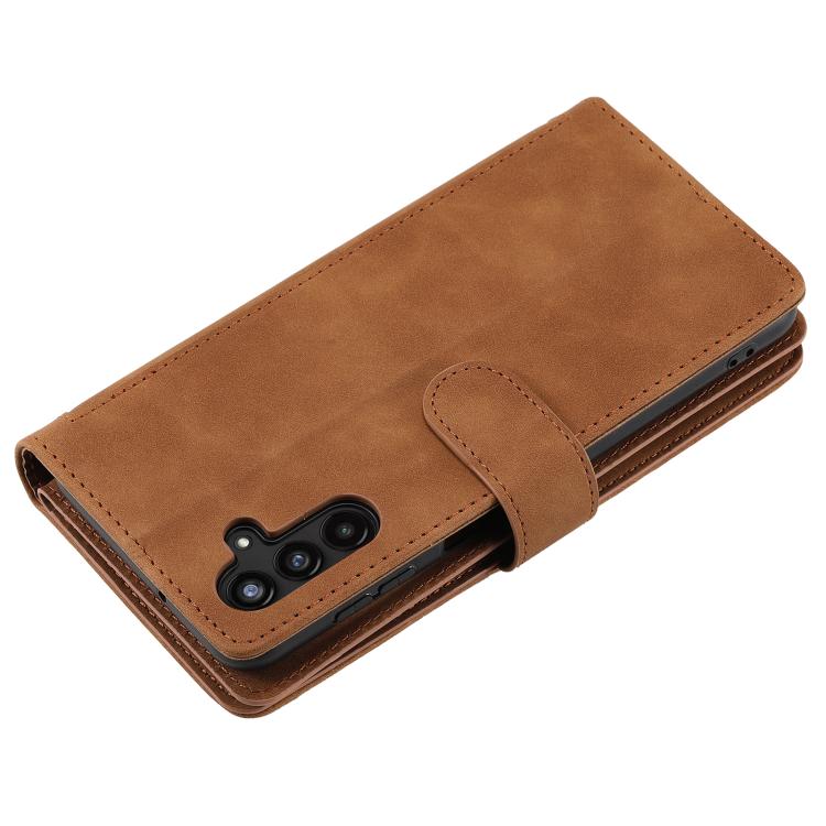 For Samsung Galaxy S25 FE 5G Nine Card Zipper Bag Leather Phone Case with Lanyard