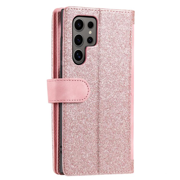 For Samsung Galaxy S26 Ultra 5G Nine Card Zipper Bag Leather Phone Case with Lanyard
