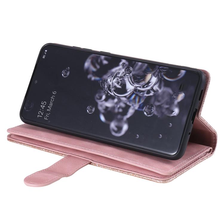 For Samsung Galaxy S26 Ultra 5G Nine Card Zipper Bag Leather Phone Case with Lanyard