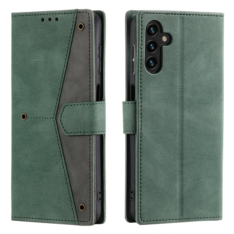 For Samsung Galaxy S25 5G Nail Skin Feel Stitching Calf Texture Leather Phone Case